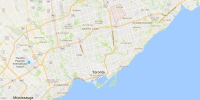 Mapa L'Amoreaux okres Toronto