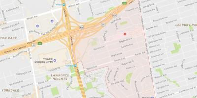 Mapa Lawrence Kaštieľ v okolí Toronto
