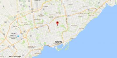 Mapa Lawrence Park okres Toronto