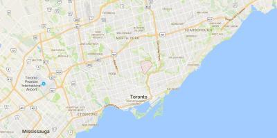 Mapa Leaside okres Toronto