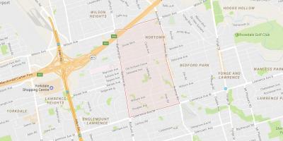 Mapa Ledbury Park okolí Toronto
