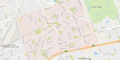 Mapa Malvern okolí Toronto