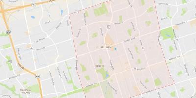 Mapa Milliken okolí Toronto