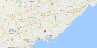Mapa Mirvish Obce okres Toronto