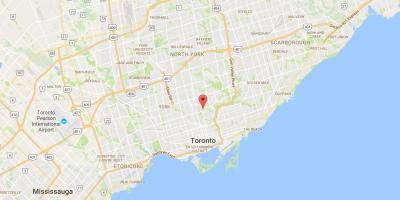 Mapa Moore Park okres Toronto