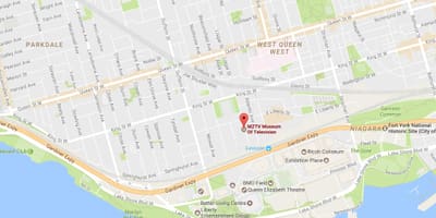Mapa MZTV múzeum televízie Toronto