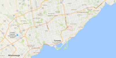 Mapa Uzdu Cestu okres Toronto