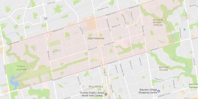 Mapa Newtonbrook okolí Toronto