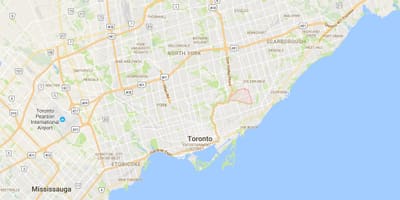 Mapa O ' connor–Parkview okres Toronto