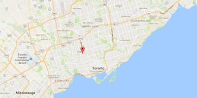 Mapa Oakwood–Vaughan okres Toronto