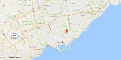 Mapa Pape Obce okres Toronto