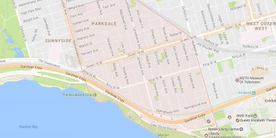 Mapa Parkdale okolí Toronto