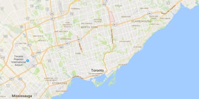 Mapa Príjemný Pohľad okres Toronto