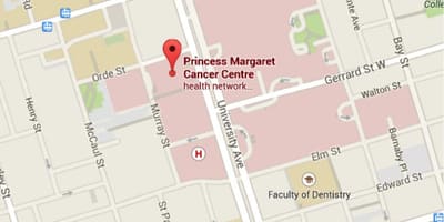 Mapa Princezná Margaret Cancer Centre Toronto
