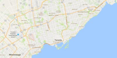 Mapa Princezná Záhrady okres Toronto