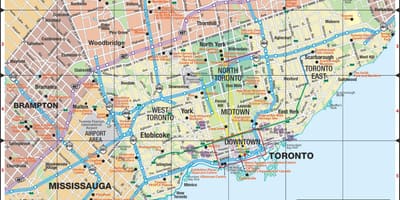 Mapa rýchlostných ciest Toronto