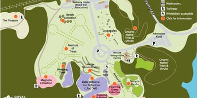Mapa RBG Arborétum