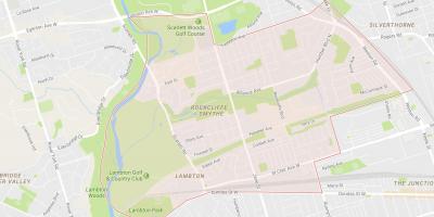 Mapa Rockcliffe–Smythe okolí Toronto