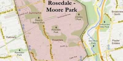 Mapa Rosedale Moore Park Toronto