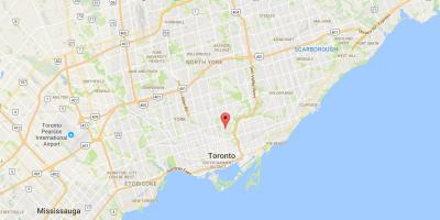 Mapa Rosedale okres Toronto