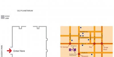 Mapa Royal Ontario Museum parkovanie