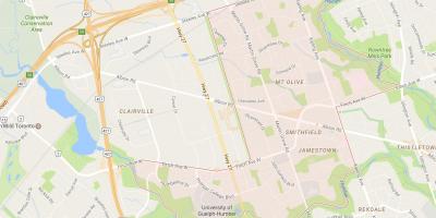 Mapa Smithfield štvrti štvrti Toronto