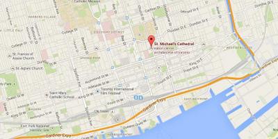 Mapu St. Michael ' s Cathedrale Toronto prehľad