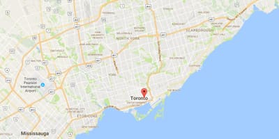 Mapa Staré Mesto okres Toronto