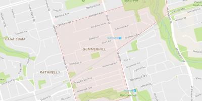 Mapa Summerhill okolí Toronto