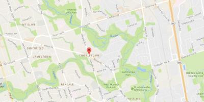 Mapa Thistletownneighbourhood okolí Toronto