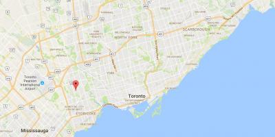 Mapa Thorncrest Obce okres Toronto