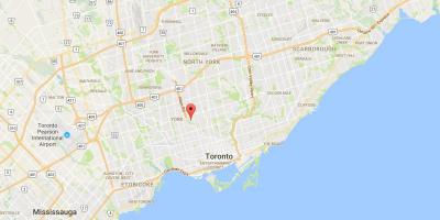 Mapa Tichester okres Toronto