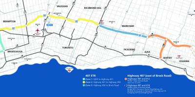 Mapu Toronto diaľnici 407
