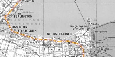 Mapu Toronto QEW Kráľovná Alžbeta Spôsobom