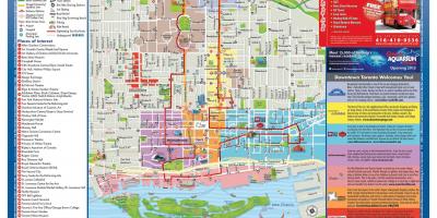 Mapu Toronto turistov
