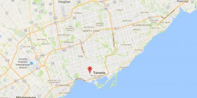 Mapa Trojice–Bellwoods okres Toronto