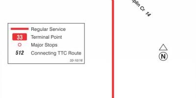Mapa TTC 33 Forest Hill autobusová zastávka Toronto