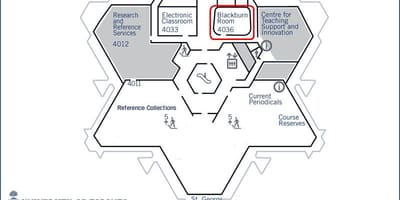 Mapa university of Toronto Robarts knižnica blackburn izba