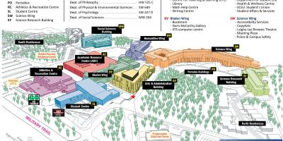 Mapa university of Toronto Scarborough areálu