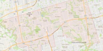 Mapa Uptown Toronto okolí Toronto