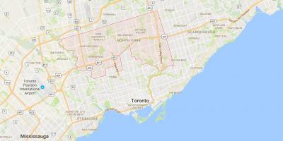 Mapa Uptown Toronto okres Toronto