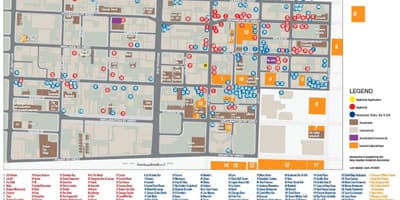 Mapa zábavnej Štvrti Toronto informácie