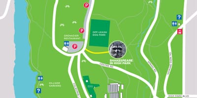 Mapa Vysoké Park Toronto