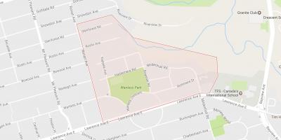 Mapa Wanless Park okolí Toronto