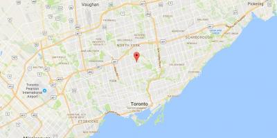 Mapa Wanless Park okres Toronto