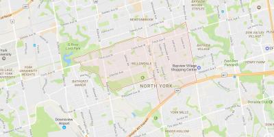 Mapa Willowdale okolí Toronto