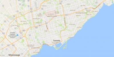 Mapa Willowdale okres Toronto