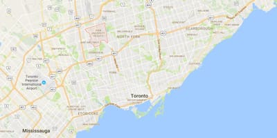 Mapa York University Výšky okres Toronto