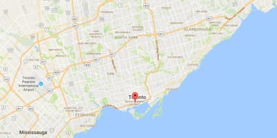 Mapa Zábava Okres okres Toronto