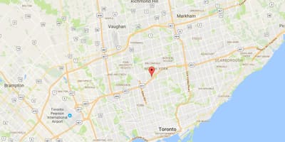 Mapa Zbroji Výšky okres Toronto